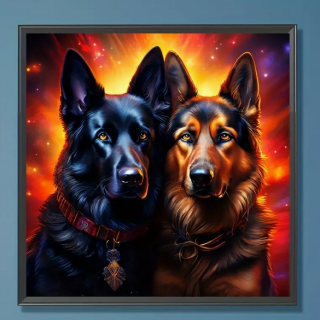 Preview: Diamond Painting Hundefreunde